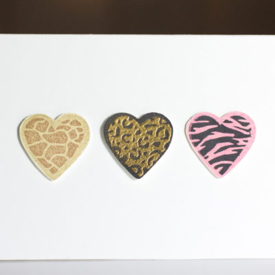 Animal Print Hearts card by Taheerah Atchia