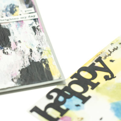 Close up of Mixed Media card