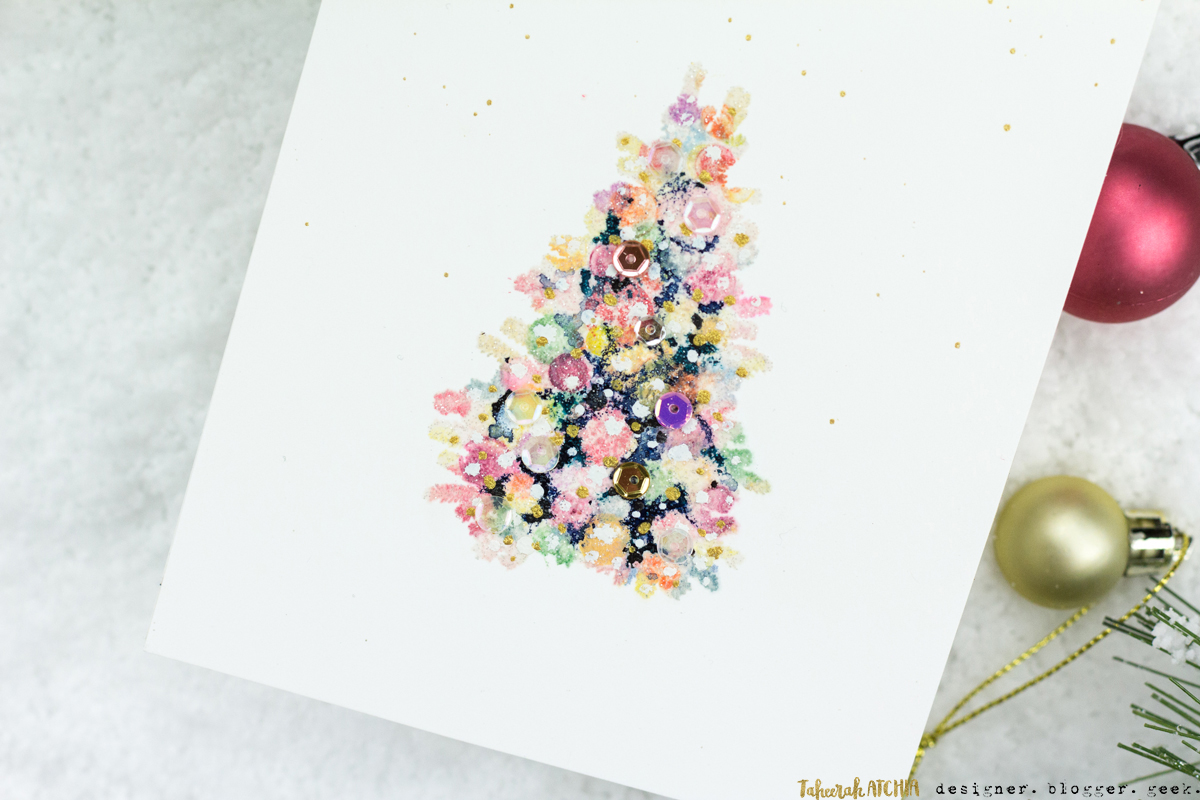 Glitzy Lit Christmas Tree Card by Taheerah Atchia