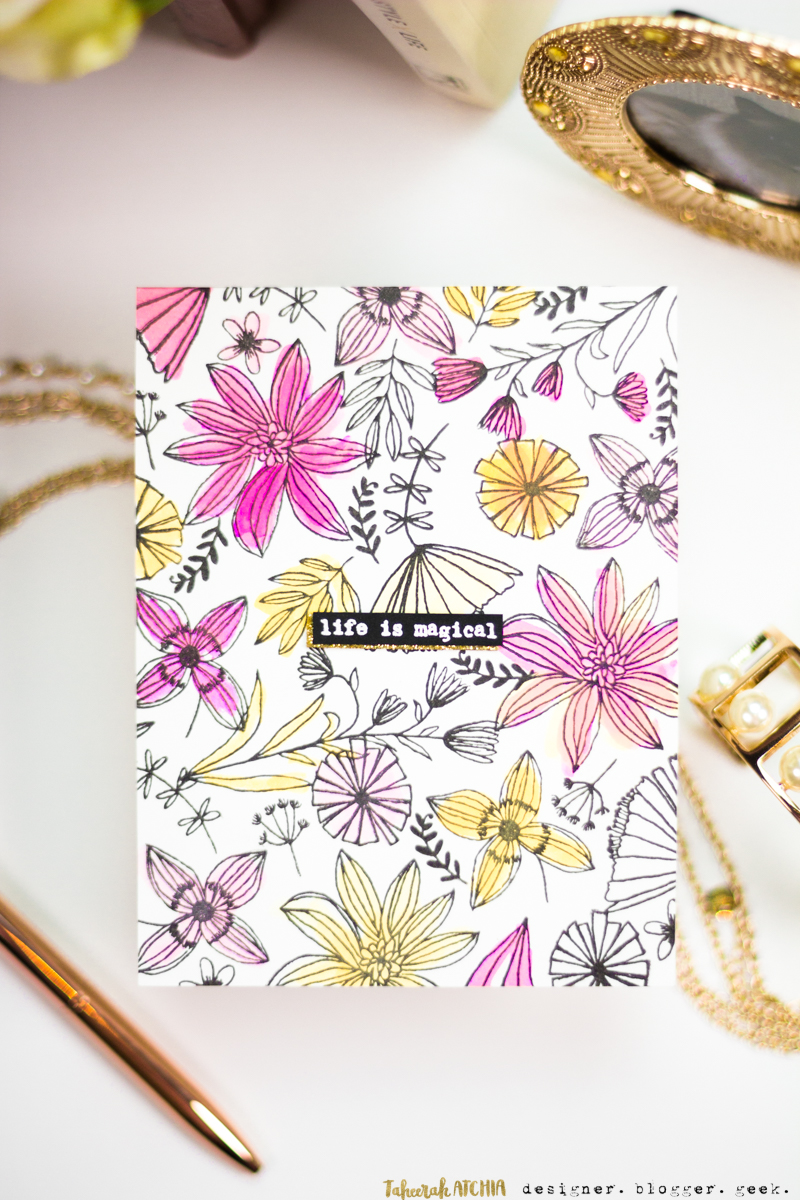 Life is Magical Floral Card by Taheerah Atchia